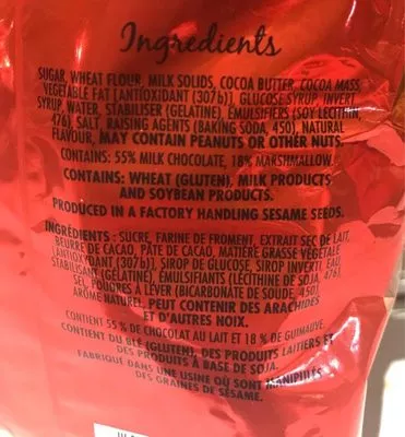 Lista de ingredientes del producto Griffins Mallowpuffs Chocolate Biscuits Bites  