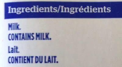 Lista de ingredientes del producto Lait entier Anchor 