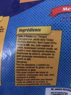 Lista de ingredientes del producto Tempura Pacific West 