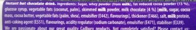 Lista de ingredientes del producto Hot Chocolate in an Instant Cadbury 28 g