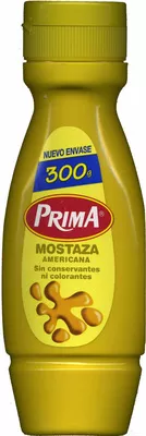 Salsa de mostaza Prima, //Propiedad de://, Bolton Cile España S.A., //Perteneciente a://, Bolton Group B.V. 300 g (neto), code 0000084154071