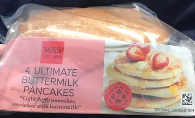 4 Ultimate Buttermilk pancakes Marks &Spencer 280 g, code 00065252