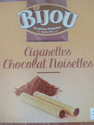 Cigarettes Fourrées Chocolat Noisettes BIJOU Boîte de 575 g net, code 001100