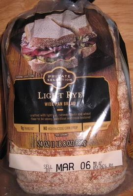 Light Rye Kroger, Private Selection 24 oz, code 0011110001986