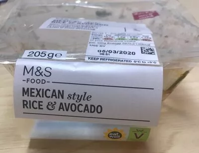 Mexican style salad Marks & Spencer,  Marks And Spencer 205 g, code 00136358