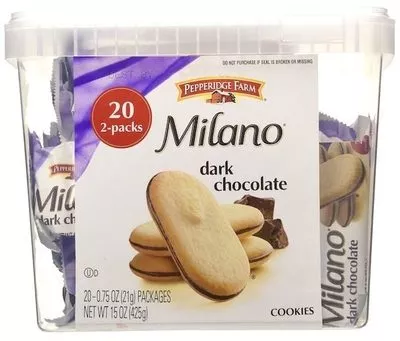 COOKIES AU CHOCOLAT NOIR PEPPERIDGE FARM, MILANO 425 g, code 0014100042303