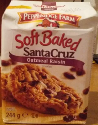 Soft Baked Santa Cruz Oatmeal Raisin Cookies Pepperidge Farm 244 g e, code 0014100097068