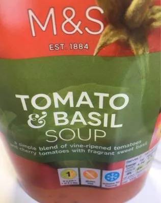 Tomato & basil soup Marks & Spencer , code 00151344