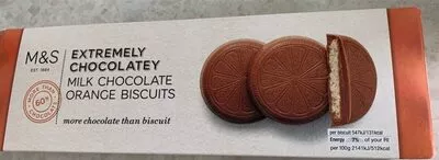 Extremely chocolatery milk chocolate orange biscuits Marks & Spencer 235 g (9 * 26 g), code 00156738