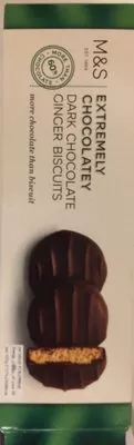 Extremely chocolatey ginger biscuits Marks And Spencer 175 g, code 00156929