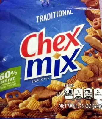 Chex Mix Traditional Snack Mix Chex Mix 1 serving, code 0016000122505