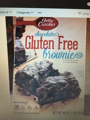 Betty Crocker Gluten Free Chocolate Brownie Mix Betty Crocker , code 0016000277939