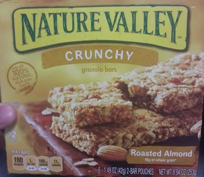 Crunchy Granola Bars Crunchy Roasted Almond Nature Valley, General Mills 253 g (6 * 42 g), code 0016000289208