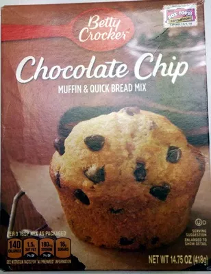 Betty Crocker Chocolate Chip Muffin and Quick Bread Mix Betty Crocker 14.75 OZ (418 g), code 0016000456037