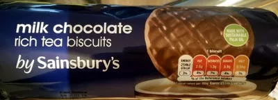 milk chocolate rich tea biscuits Sainsbury's, by sainsbury's 250 g, code 00163484