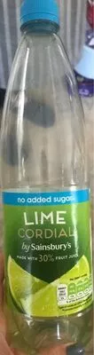 Lime cordial By sainsbury's , code 00173278