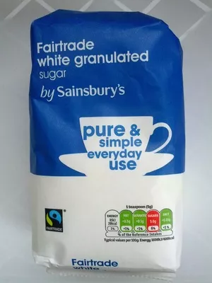 fair trade with granulated sugar By Sainsbury's , code 00180047