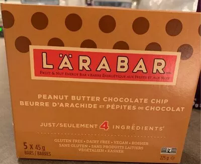 Peanut buttet chocolate chip Larabar 5 x 45 g, code 0021908462592