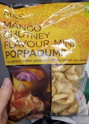 Mango chutney flavour mini poppadums m&s , code 00256186