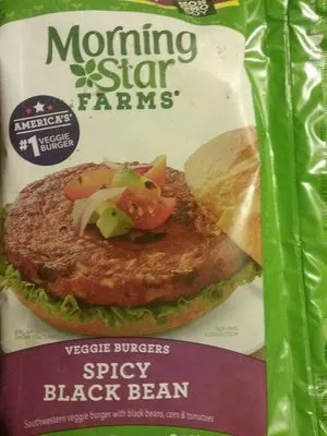 Spicy black bean veggie burgers Morning Star Farms , code 0028989100641