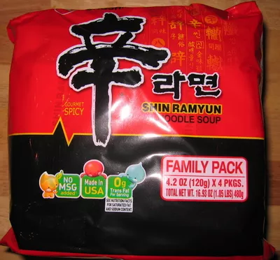 Nongshim, shin ramyun, noodle soup Nongshim,   Nongshim America  Inc. 480 g, code 0031146022861