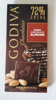 Dark chocolate almond Godiva 100 g, code 0031290718115