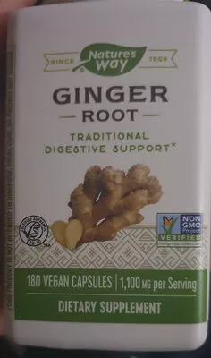 Nature's Way Ginger Root naturales way 180 cap., code 0033674131084