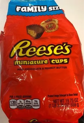 Milk chocolate miniature peanut butter cups Reese's 559 , code 0034000445899