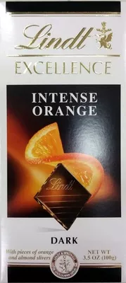 Excellence intense orange dark chocolate Lindt,   Lindt & Sprungli (Usa) Inc. 3.5 OZ (100g), code 0037466023427