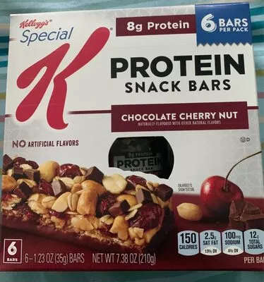 Protein snack bars, chocolate cherry nut Kelloggs,  Spécial K , code 0038000168048