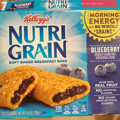 Blueberry soft baked breakfast bars Kellogg's 37g, code 0038000357008