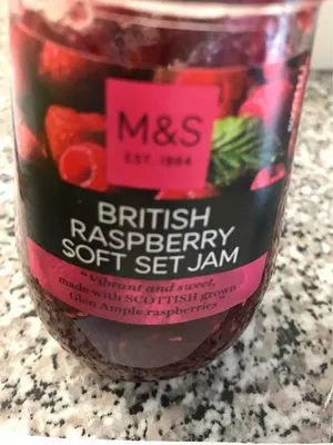 British Raspberry Soft Set Jam Marks & Spencer 250 g e, code 00390330