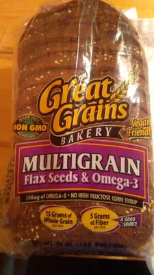 Multigrain With Flax Seeds Great Grains Bakery , code 0039217119168