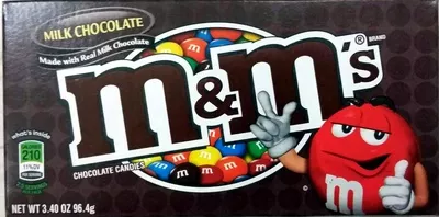 Chocolate candies, milk chocolate M&M's 3.40 oz, code 0040000294764