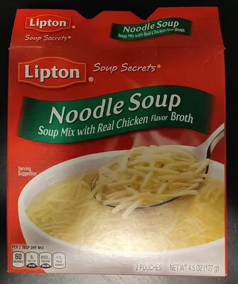 Lipton, soup secrets, soup mix with real chicken flavor broth, noodle soup, noodle soup Lipton, Unilever 4.5 oz./127 g, code 0041000003240