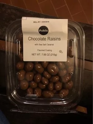 Chocolate raisins with sea salt caramel Publix, Publix Super Markets  Inc. 215 g, code 0041415465862