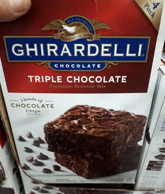 Triple Chocolate Brownie Mix Ghirardelli , code 0041449422107