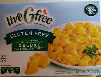 Deluxe rice shells & cheese, deluxe LiveGfree 12oz, code 0041498220044