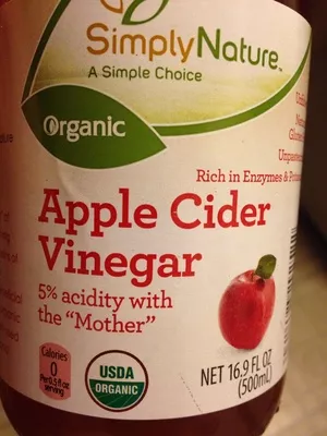 Apple cider vinegar, apple Simply Nature  1, code 0041498292522