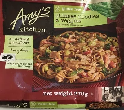 Chinese noodles & veggies Amy's Kitchen 270 g, code 0042272010226