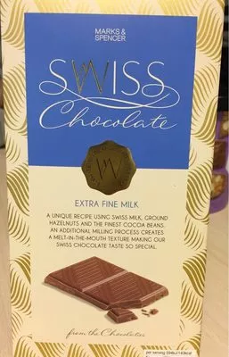 SWISS Chocolate Extra Fine Milk Marks & Spencer 125 g, code 00433990