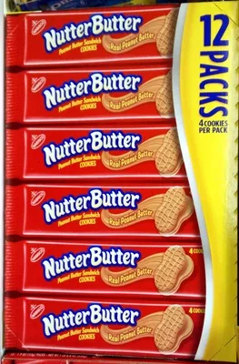 Peanut butter sandwich cookies Nabisco 12 x 1.9 oz (12 x 53 g) 636 g, code 0044000088453