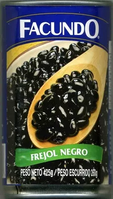 Frejol negro Facundo 425 g (neto), 260 g (escurrido), code 0044695000846