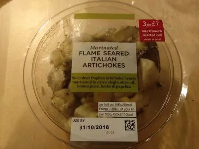 Flame seared Italian artichokes M&S , code 00465021