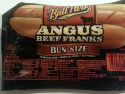 Angus beef franks Ball Park , code 0054500101743