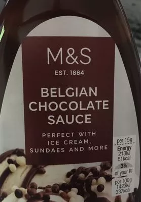 Belgian chocolate sauce Marks & Spencer , code 00550895