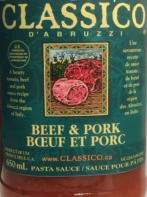 Beef and pork pasta sauce Classico 650 ml, code 0057000330231