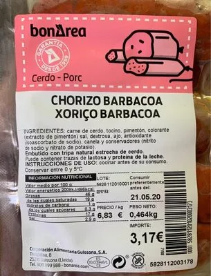 Chorizo barbacoa Bonarea , code 00582811201020003173