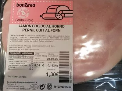 Jamón cocido al horno Bonarea , code 00584209801320001302