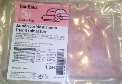 Jamon cocido al horno BonÀrea 167 g, code 00584228204318001240